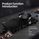 Double Induction Cooktop,Portable Induction Cooker with 2 Burner Independent Control,Ultrathin Body,10 Temperature,1800W-Multiple Power Levels,3 Hour Timer,Safety Lock
