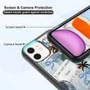 2 x Trendy Beach Summer Aesthetic Phone Case Compatible with iPhone 11 6.1 Inch - Shockproof Protective Girl Preppy Collage Print Case, Cute Coastal Coquette Phone Case Designed for Women Men Girls