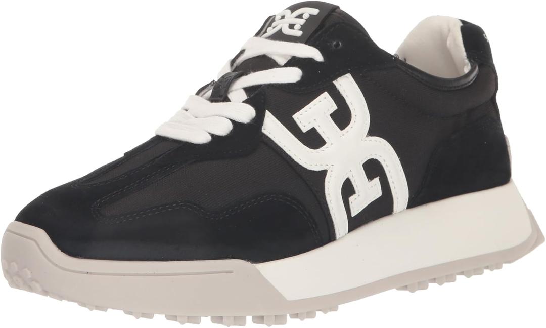 Sam Edelman Women's Langley Lace Up Sneaker (7.5, Black Suede)