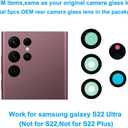 5pcs OEM New Rear Camera Glass Lens Replacement for Samsung Galaxy S22 Ultra with Adhesive Preinstalled Installation Manual and Repair Tools Kit (for S22 Ultra)