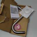 OFFO Shower Head Extension Arm 8 in, Brushed Nickel S Shaped Shower Arm with Flange High Rise Goose Neck Shower Extension