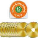60mm Rotary Cutter Blades 10 Pack Titanium Coated SKS-7 Steel, Sharp Durable Replacement Blades for Quilting, Sewing, Heavy Fabric Cutting, Fits Olfa, Fiskars