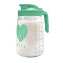 Mason Jar Pitcher, 32 oz Glass Milk Pitcher, Wide Mouth & Leakproof Glass Pitcher with Lid for milk, Sun Tea, Juice, Cold Brew Coffee and Drinks