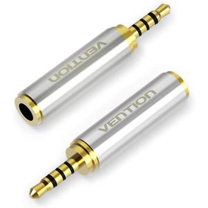 VENTION 3.5mm Female to 2.5mm Male Audio Adapter Converter Premium Quality Headphone Earphone Headset 2.5mm Male to 3.5mm Female Audio Connector Gold Plated 3 Ring Jack Stereo or Mono(2 Pack)