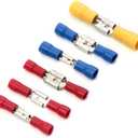 80 Pcs Electrical Cable Connectors Assorted, Insulated Wire Cable Crimp U-Type Fork Spade Butt Ring Connector Assortment Kit, Male/Female Wire Cable Crimp Terminals