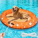 55"x35" Large Dog Pool Float, Inflatable Dog Floats for Lake, Dogs Pool Raft with Rope, Tear-Resistant Stable Support Puppy Floatie for Doggies, up to 70 Lbs
