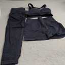 3 Piece Workout Sets for Women Butt Lifting Leggings with High Impact Sports Bra Gym Shorts (X-Large, Washed Black)