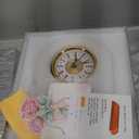 Clock Insert Replacement 80mm (3.15 Inch), Roman Numerals Clock Part, Small Clock Mechanism Battery Operated, Fit Hole of Diameter 76mm(3 inch) - Gold