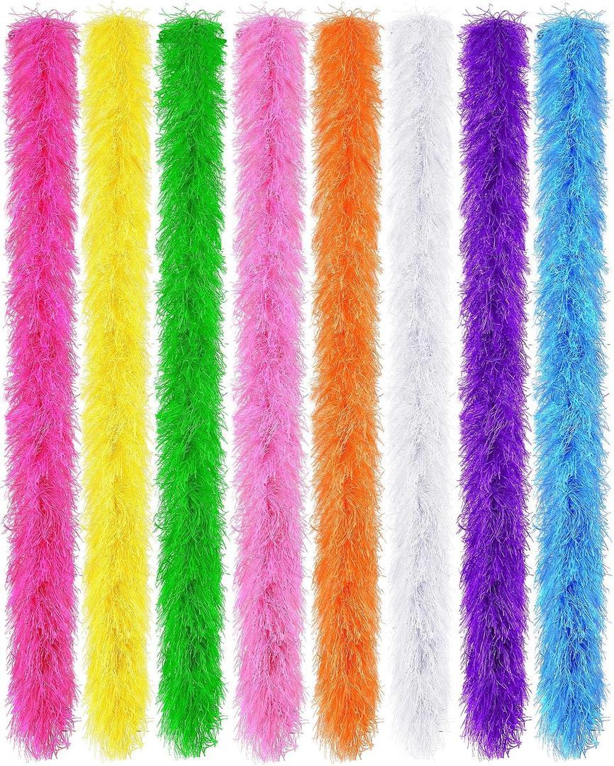 Taiyin Feather Boas Artificial Fluffy Boas Bulk Decoration for Wedding Costume Halloween Birthday Xmas