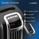 Lasko Oscillating Tower Fan with Remote Control, 3 Quiet Speeds, Timer for Bedroom, Kitchen, Office Use, Black, 36" 2511