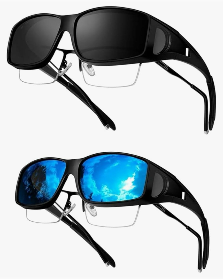 KANASTAL Sunglasses for Men Women, Fit Over Glasses Polarized Sunglasses with UV Protection, Wrap Around Sunglasses