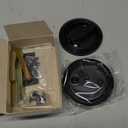 Dixiao Stainless Steel Black Round Recessed Door Lock, Hidden Install Cup Door Knob Lock, Recessed Door Handles, Flat Door Pulls Latch Knob, Pocket Door Handle Without Keys