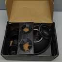 Kitchtic Japanese Coated Cast Iron Teapot Set of 4 - Kettle with Stainless Steel Infuser - Durable Heat Retention Tea Infusers - Japanese Style Kettles Teapots Tea for Home - for Green Tea, Loose Leaf