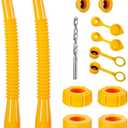 Long Gas Can Spout Replacement, Our replacement spout features a 10.2in extended nozzle (2in longer than standard). Gas can nozzle (2 Pack-Yellow) for 1/2/5/10 gal oil cans