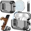 Inesore for AirPods Pro 3 Case (2025) with Phone Stand & Cleaning Kit,Compatible with Magsafe,Magnetic Automatic Lock Cover for AirPods Pro 3rd Generation