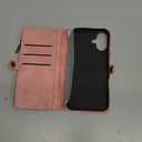 Defencase Compatible with iPhone 16 Plus Case Wallet with RFID Blocking Card Holder for Women Men, PU Leather Magnetic Snap Flip Zipper Strap Wallet Phone Case Fit for iPhone 16 Plus 6.7", Rose Pink