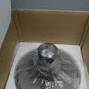 12" Smoked Gray Farmhouse Pendant Light, Hammered Glass, E26 Light, Large