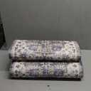 KIMODE Anti Fatigue Kitchen Mats, 17"x47"+17"x29" Boho Vintage Kitchen Rugs Sets of 2, Non Slip Kitchen Mats for Floor, Cushioned Kitchen Floor Mats for Sink Laundry Office Desk Blue Multi