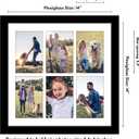 Americanflat 4x6 Collage Picture Frame with Polished Plexiglass - Fits Six 4x6 Photos or Use as One 14x14 Picture Frame - Signature Collection - Collage Frames for Wall Display - Black