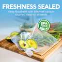 Avid Armor Chamber Vacuum Sealer Bags Heavy Duty, BPA-Free, Pre-Cut Chamber Vacuum Bags for Food Preservation, Freezer Storage, Sous Vide and more, 250/Pack (Clear - 250, 6x12)