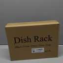 SNTD Dish Drying Rack - Space-Saving Dish Rack for Kitchen Counter, Stainless Steel Dish Drainer with Utensil Holder and Drainboard, 11" W x 15" L (Black)