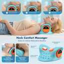 2026 Neck Massager 4-in-1 with Deep Tissue 3D Kneading & Soothing Heat - Portable Cordless Pillow for Cervical Traction, Shoulder and Back Relief, 9 Intensity Levels with Type-C Charge For Home Office