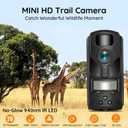 OUTDOOR EXPERT 20MP Mini Trail Camera, 1080P Hunting Camera with No Glow 940nm Night Vision Motion Activated IP66 Waterproof, 80ft Illumination Range for Wildlife Monitoring, Outdoor Use