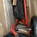 Drive Medical Rollator Walker with Seat - Stable Mobility Support - Height Adjustable - Durable Steel Frame Construction - Smooth 7.5" Wheels - Foldable Frame - 350 Lb Limit - Red