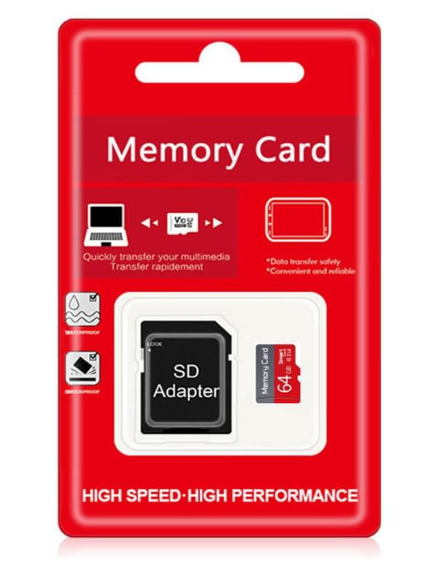 64GB TF Memory Card, Class 10 UHS-I Ultra High Speed SD TF Card with Adapter