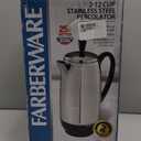 Farberware 12 Cup Electric Coffee Percolator, Coffee Maker with Stainless Steel Basket, Automatic Keep Warm, No-Drip Spout