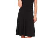 Rekucci Women's Slimming Short Sleeve Fit-N-Flare Crossover Tummy Control Dress (12, Black)