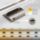 24 inch LED Vanity Lights Brushed Nickel Bathroom Light Fixture Bathroom Vanity Lights Over Mirror Vanity Lighting Fixtures 5 Color Temperature Dimmable Led Light Bar 5CCT, 24 Inch Long