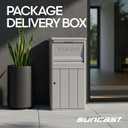 Suncast 33.5-Gallon Capacity Package Delivery Box, Parcel Drop Box with Lock, Weather Resistant Outdoor Storage Solution for Secure Package Deliveries, Made in USA