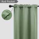 Mrs.Naturall Short Curtains for Small Windows,52x30 Inches Long,Sage Green