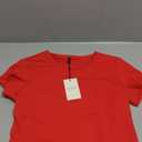 Women's Casual Loose Short Sleeve Crop Top Basic Solid Crop Crew Neck Tee Shirts, SKYZOO, M
