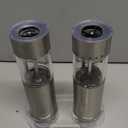 Electric Salt and Pepper Grinder Set Rechargeable, Automatic Salt and Pepper Shakers Mills External Adjustable Coarseness, Kitchen Gadgets, Stocking Stuffers Christmas Cooking Gifts for Men Women (Storage Base-Stainless Steel Set)