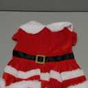 Dog Christmas Costume Puppy Dress, Santa Claus Pet Clothes Velvet Skirt Winter Outfit for Small Medium Dogs Cats, Dog Thermal Shirt Warm Coat Xmas Clothing Holiday Apparel Cute Dresses (Large, Red)
