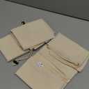 HB 4-Pack Cotton Large Drawstring Pouches 19" x 24" Muslin Grocery Home Storage Luggage Organizer Storage Dust-Proof Bags Cover for Shoes, Handbags, Backpacks