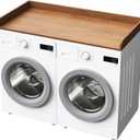 Washer Dryer Countertop, 27.5" x 54" Washer and Dryer Covers for the Top Laundry Machine Topper for WasherDryer Wood Countertop for Laundry Room Organization and Storage(Retro Brown)