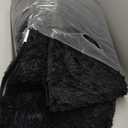 Ophanie Round Rug 7Ft Black Circle Area Rug, Room Decor for Men, Fluffy Fuzzy Bedroom Carpet, Plush Soft Shaggy Living Room Rugs for Kids Home Decor Aesthetic, Nursery