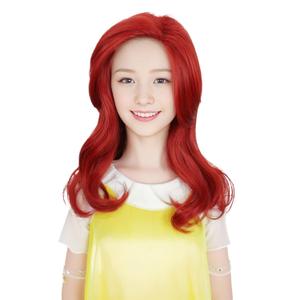 Miss U Hair Long Wavy Red Costume Wig Princess Cosplay Party Wigs for Halloween