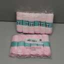 HIPHOP PANDA Baby Washcloths, Rayon Made from Bamboo - 2 Layer Ultra Soft Absorbent Newborn Bath Face Towel - Reusable Baby Wipes for Delicate Skin - Pink, 6 Pack