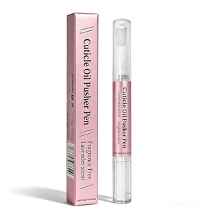 Ceramic Cuticle Pusher & Oil Pen - Professional 2-in-1 Care for Dry, Damaged Nails & Hangnails, Gentle Remover Pen with Nourishing Oil to Moisturize & Strengthen (1 Pack)