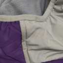 LeLePet Warm Winter Coat, Fleece Dog Jacket with Harness, Reflective Turtleneck, Waterproof (Purple), Size: Large