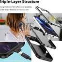 Jiunai for Google Pixel 9 Pro Case Pixel 9 Case Heavy Duty Port Protection Shockproof Dual Layer Tough Dust Proof Rugged Protective Cover Phone Case for Google Pixel 9 Pixel 9 Pro 5G 6.3 2024 Black