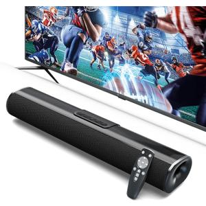 50W Sound Bar for Smart TV, 2.0 ch Soundbar with Bluetooth 5.3/ARC/Opt/AUX Connect, Surround Sound System for TV with 2 Full Range Speakers, Home Audio Surround Sound System for TV PC