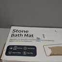 ZIKIBL Stone Bath Mat Diatomaceous Earth Shower Mat Non-Slip Super Absorbent Diatomite Stone Mats for Bathroom Floor Quick-Drying Easy to Clean (24''*16'' Grey)