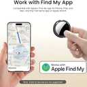 4 Pack Tracker Tags [Apple MFi Certified] Work with Apple Find My(iOS Only) Bluetooth Smart Tags Key Item Finder Waterproof Worldwide Replaceable Battery Tracking for Wallet Pets Backpack Dogs Luggage