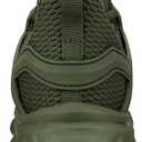 Abboos Women's Sneakers Walking Shoes - Slip on Tennis Casual Athletic Shoes Memory Foam Lightweight Gym Work Shoe ​Green Size 9.5