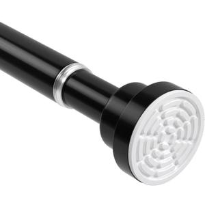 Shower Curtain Rod 45-78Inch,Tension Curtain Rods,Black Shower Rods for Bathroom, Spring Tension Rod No Drilling for Window,Closet, Door